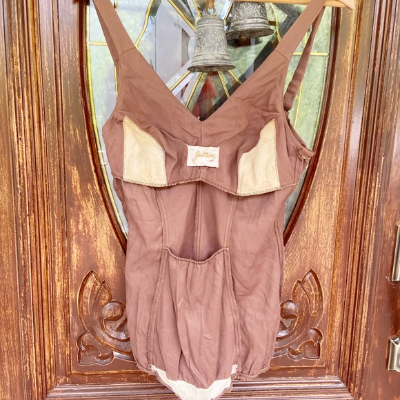 1930s/40s Jantzen Swimsuit Original Pin Up Cotton Swimming V Neck Low Back - Picture 4 of 16